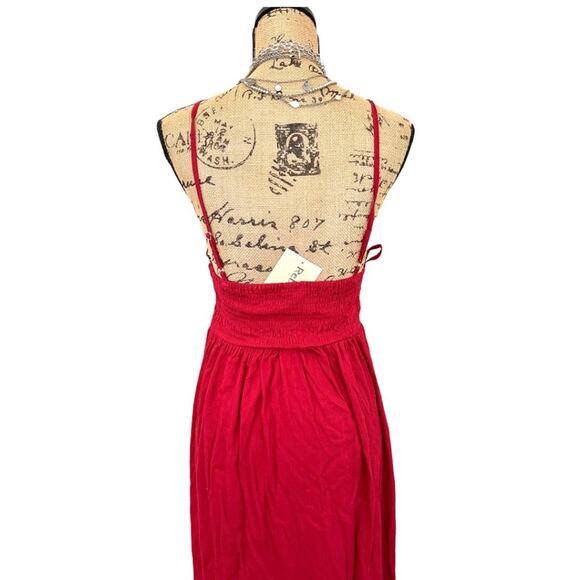 REBELLION AGAIN maxi dress burgundy size SMALL new - Picture 8 of 13